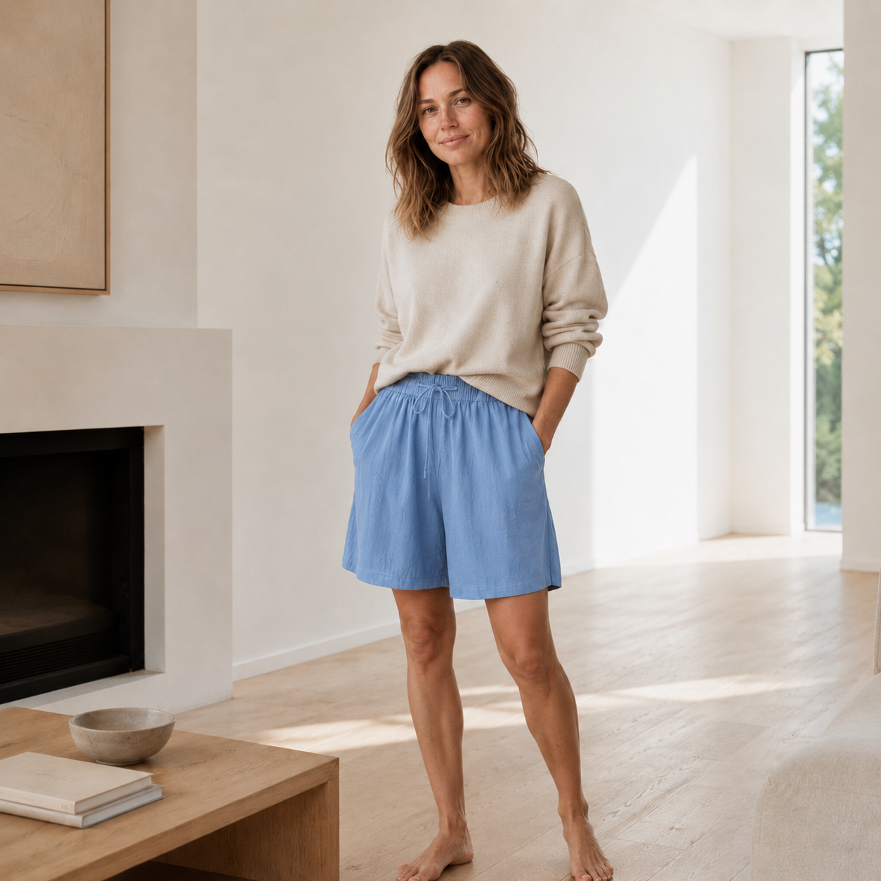 Bermuda-short Lola – Los met hoge taille
