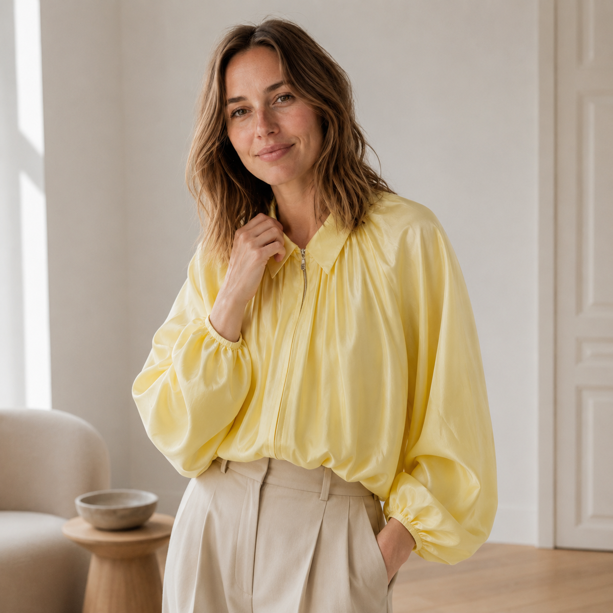 Oversized blouse Lotte – Pofmouwen & ballonzoom
