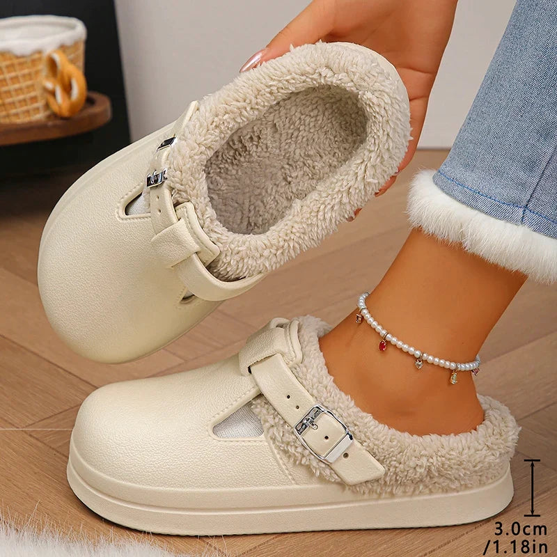 Pluche clog Smilla – Knus warm & licht