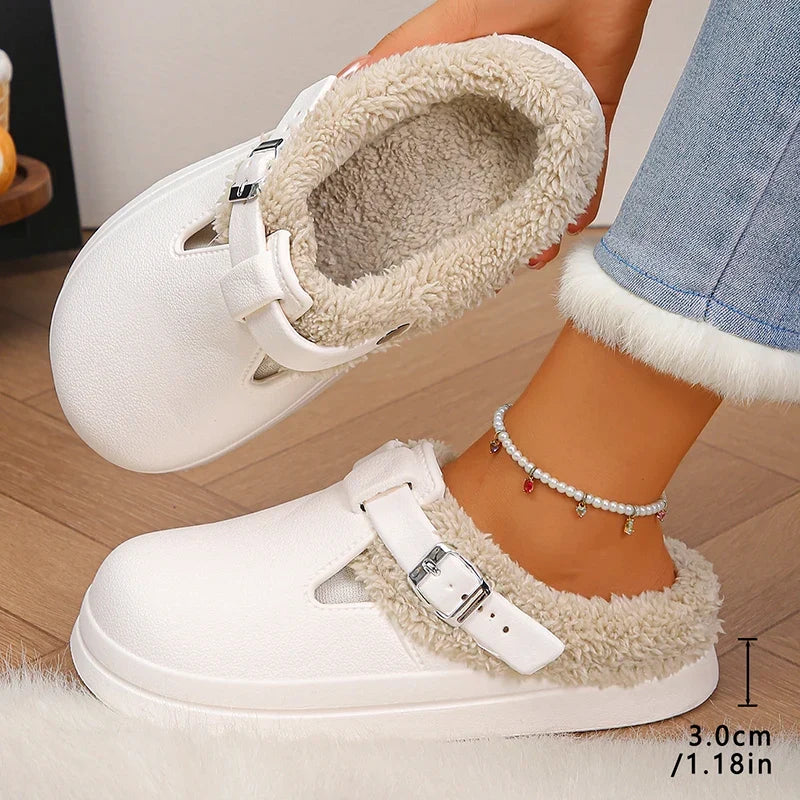 Pluche clog Smilla – Knus warm & licht