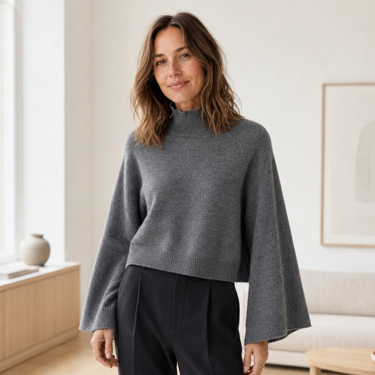 Coltrui Thea – Klokmouwen in cropped look