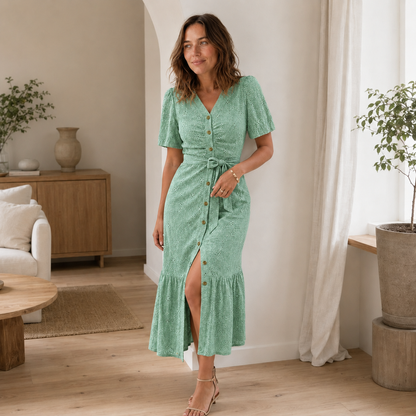 Midi-jurk Nika – Bloemenprint zomerjurk