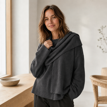 Gebreide trui Carla – Sjaalkraag in oversized look