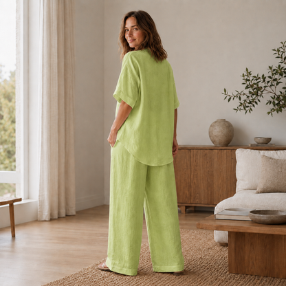 Loungewear-set Lina – Blouse & wijde broek