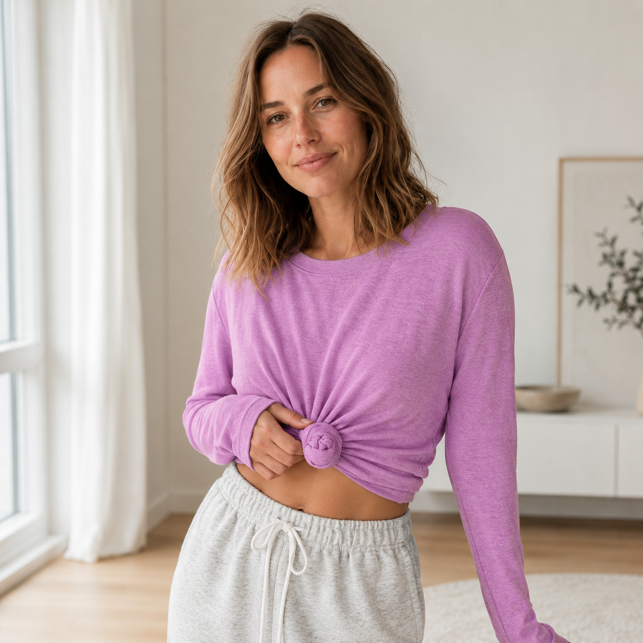 Gebreide loungebroek Frida – Relaxed model in fijne brei