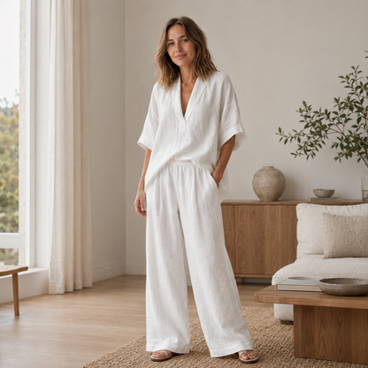 Loungewear-set Lina – Blouse & wijde broek