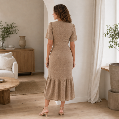 Midi-jurk Nika – Bloemenprint zomerjurk