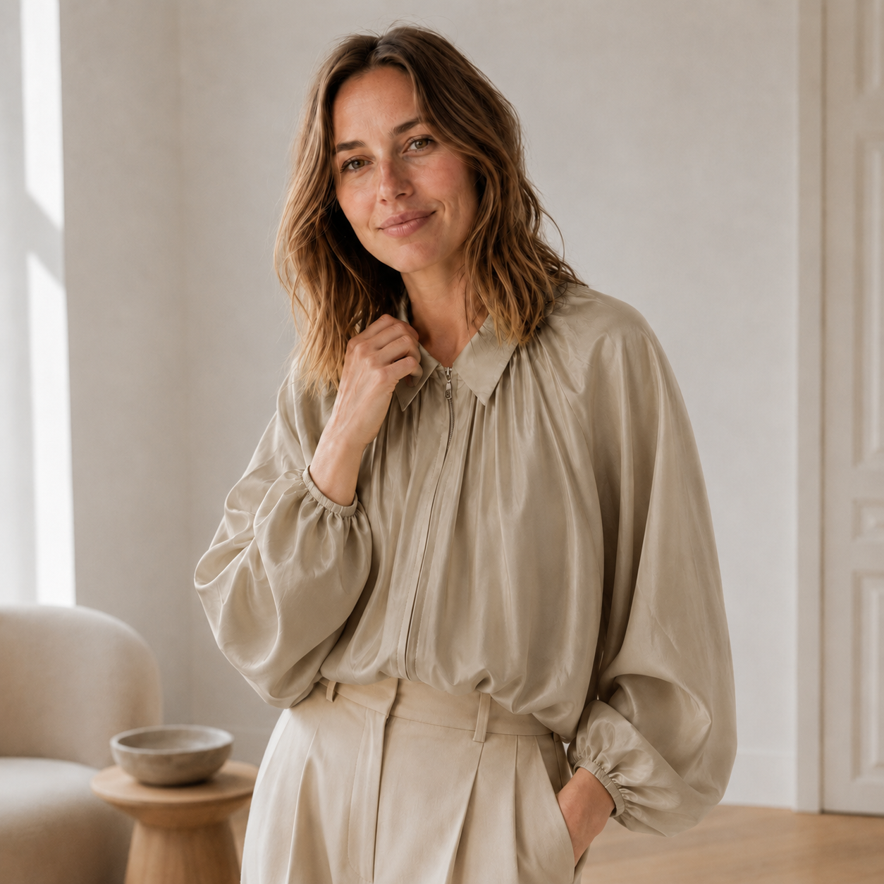 Oversized blouse Lotte – Pofmouwen & ballonzoom