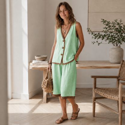 Loungewear-set Ronja – Vestje & wijde short