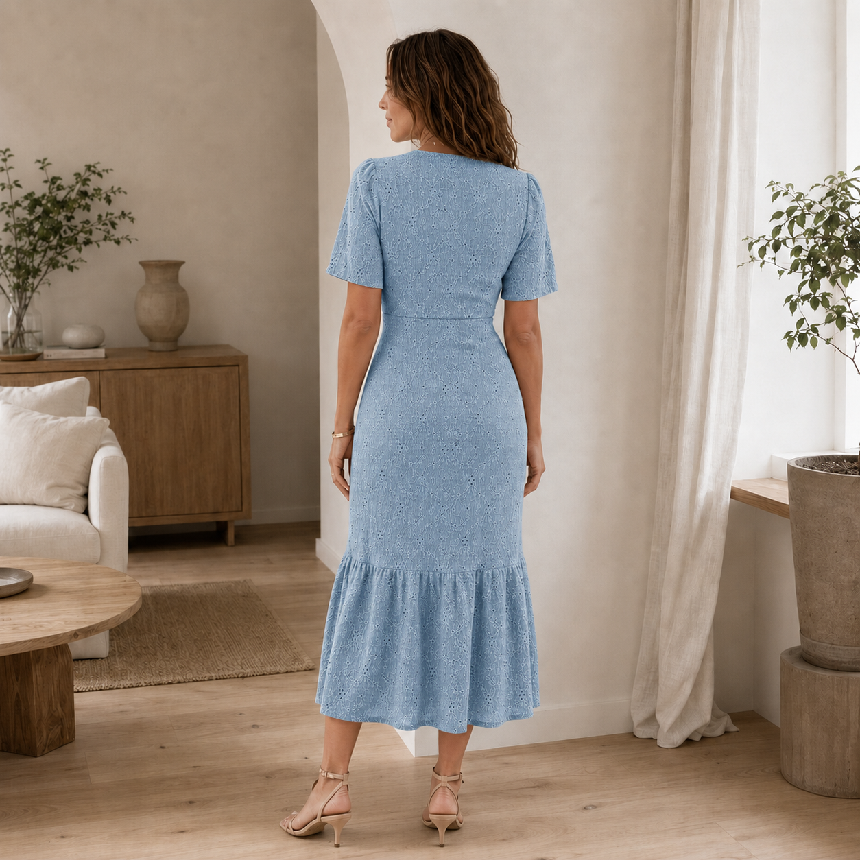 Midi-jurk Nika – Bloemenprint zomerjurk