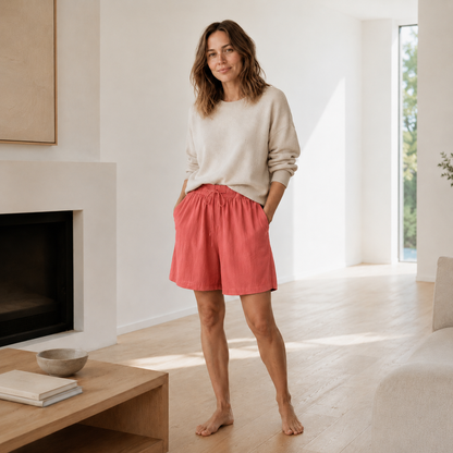 Bermuda-short Lola – Los met hoge taille