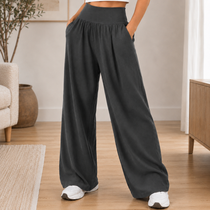 Wijde broek Saga – High-waist met vloeiende pijp