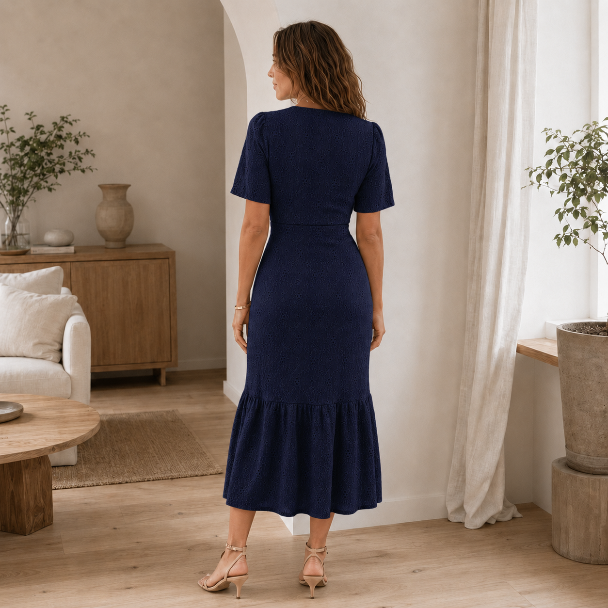 Midi-jurk Nika – Bloemenprint zomerjurk