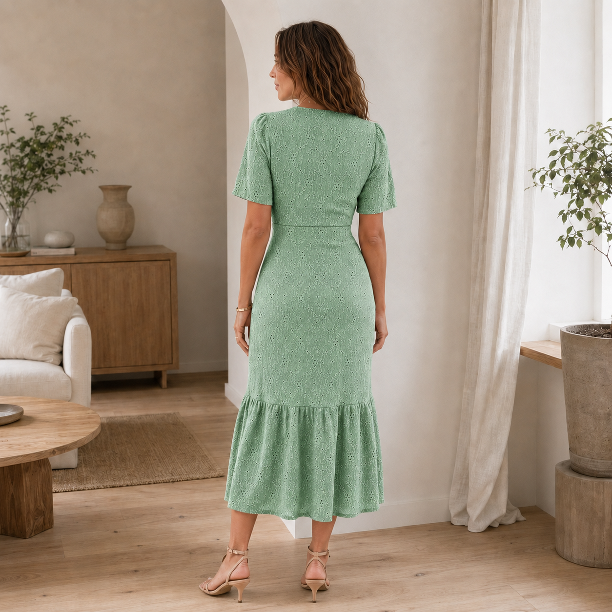 Midi-jurk Nika – Bloemenprint zomerjurk