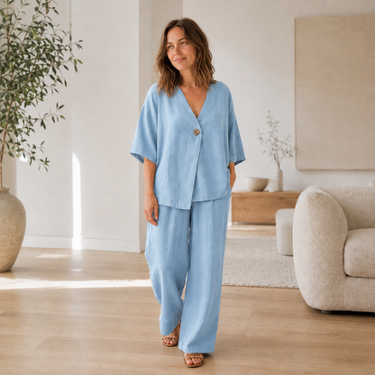 Loungewear-set Mara – Blouse & wijde broek
