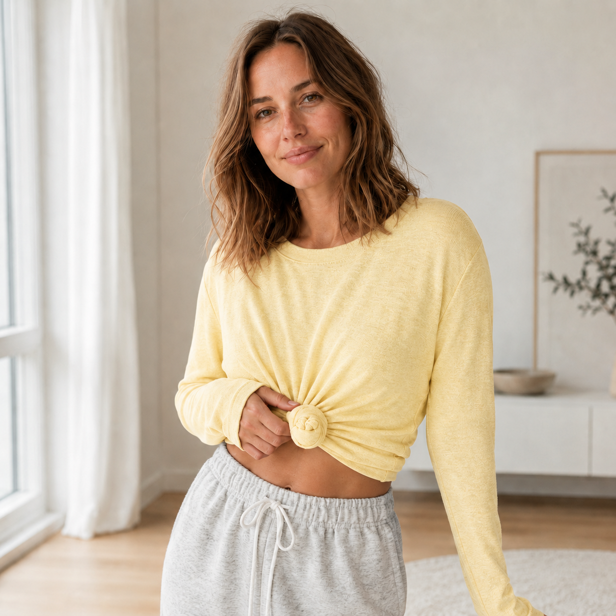 Gebreide loungebroek Frida – Relaxed model in fijne brei