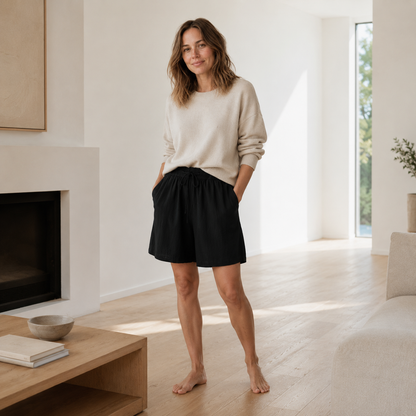 Bermuda-short Lola – Los met hoge taille