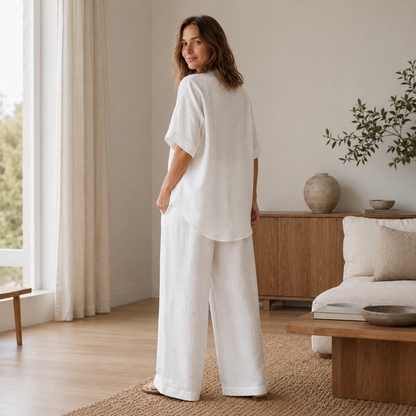 Loungewear-set Lina – Blouse & wijde broek