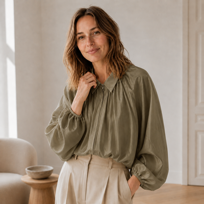 Oversized blouse Lotte – Pofmouwen & ballonzoom